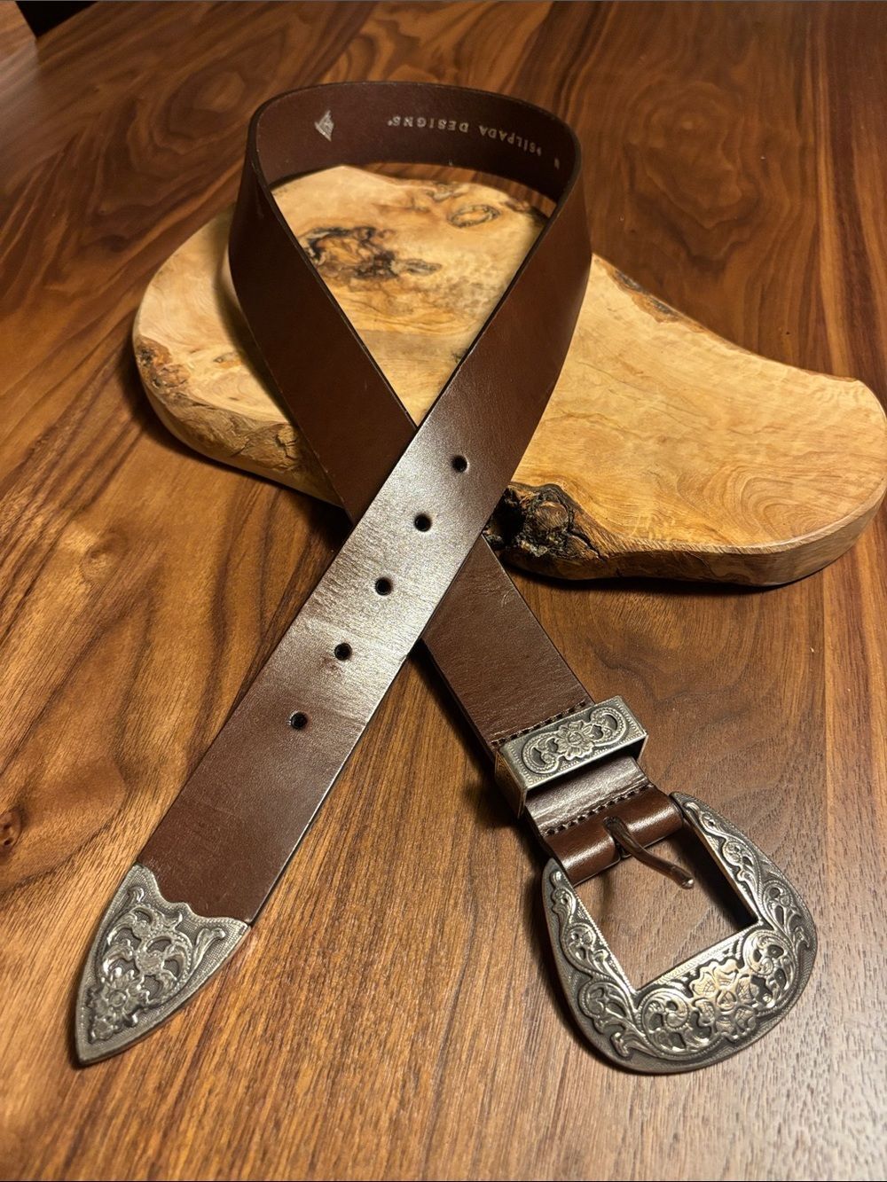 Silpada Genuine Italian Brown Leather Belt - M